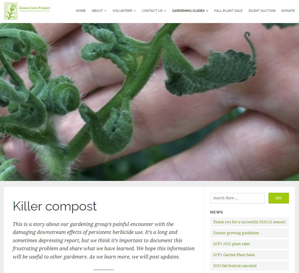 Composts and Herbicides Don’t&nbsp;Mix